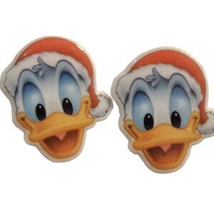 Acrylic Christmas Duck Post Earrings - New